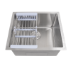 Кухонна мийка з нержавіючої сталі 50 см під стільницю Nett NS-5045  zdjęcie  №4