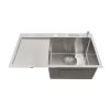 Кухонна мийка з нержавіючої сталі з крилом накладна Nett NS-7848(L)  zdjęcie  №5