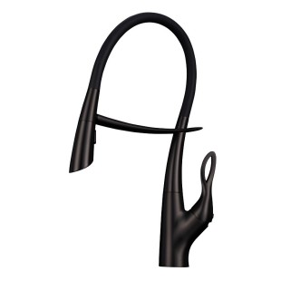 Bateria kuchenna z elastyczną wylewką czarna Nett SWB-52  zdjęcie 