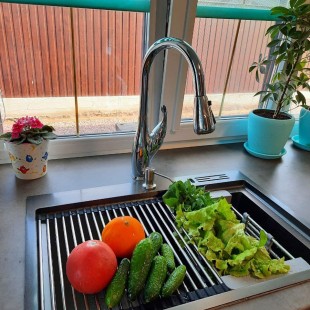 Ociekacz kosz na zlew szary Nett KS-3022  zdjęcie 