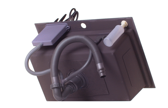 Czarny zlewozmywak ze stali nierdzewnej z powłoką PVD Nett NB-7048  zdjęcie 