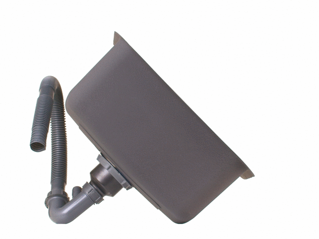 Czarny zlewozmywak ze stali nierdzewnej 46 cm podwieszany Nett NB-4643  zdjęcie 