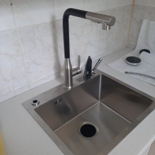 Bateria kuchenna z wyciąganą wylewką Nett WSB-33  zdjęcie 