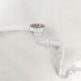 Syfon do zlewu, zmywarki i pralki inox Nett DMS-110  zdjęcie 